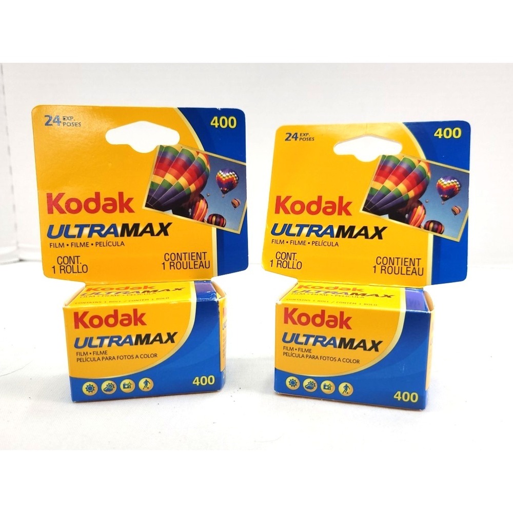 Lot(2) Kodak Ultramax 400 35mm Color Negative Film, 24 Exposure NIB expire 11/21